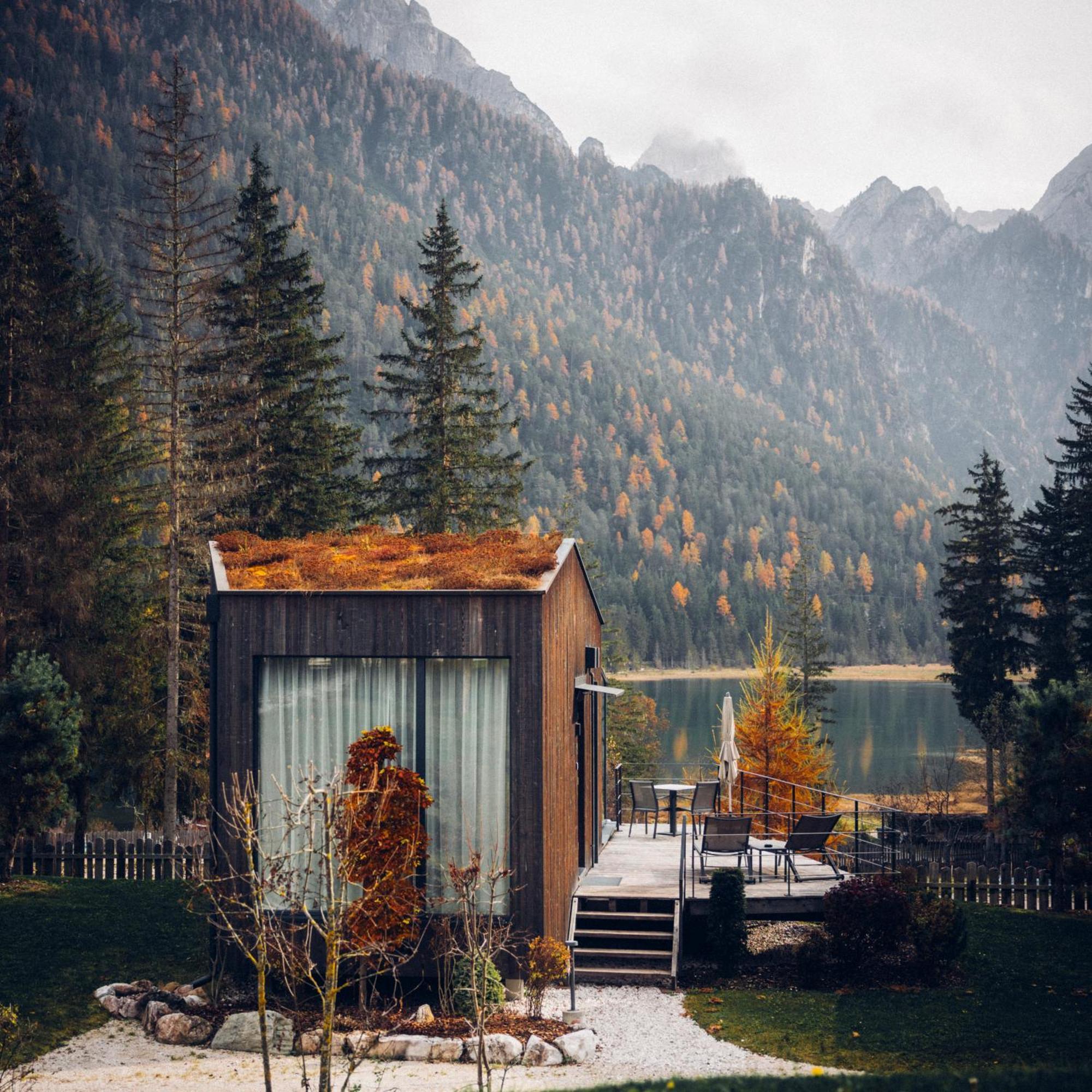 Skyview Chalets Am Camping Toblacher See ภายนอก รูปภาพ